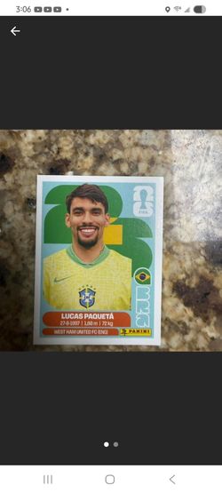 Lucas Paquetá Brazil Panini Fifa World Cup Sticker
