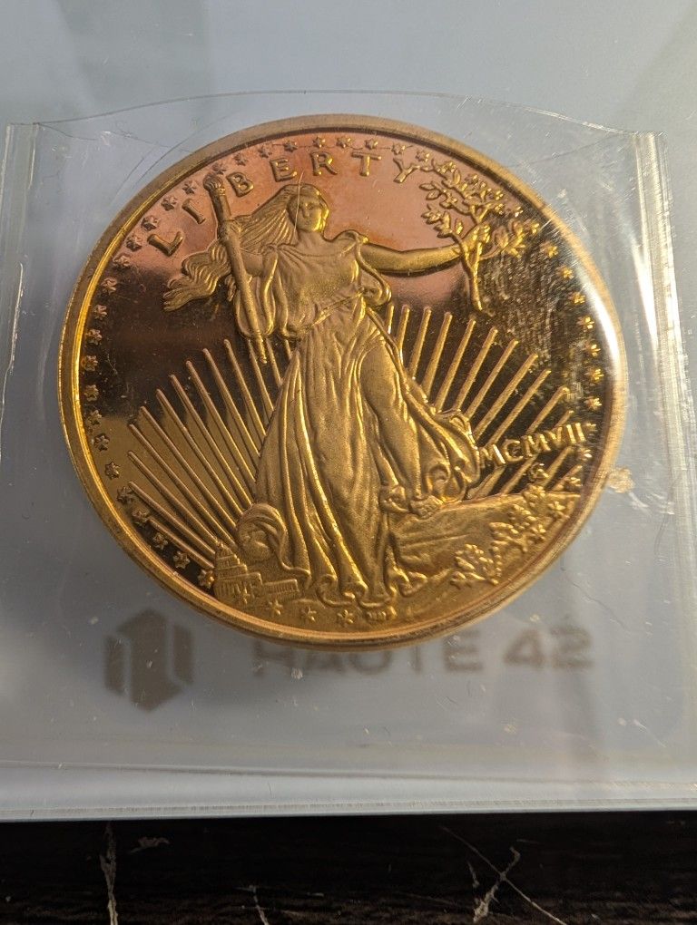 1/10TH OZ Replica  AMERICAN EAGLE GOLD COIN 24k gold plated