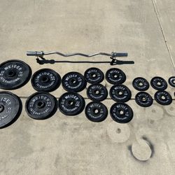 290 LB Vintage Weider International Olympic Weight Set + Curl Bar | Fully Restored | Gym Equipment