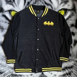 Rare Vintage Official Batman Dc Comics Varsity Style Jacket Sz Xl