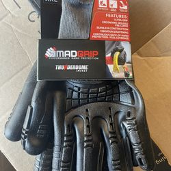New Mad Grip  thunderdome impact Work gloves XXL
