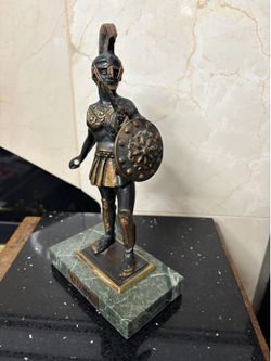 Bronze statue of Greek warrior Leónidas 10”