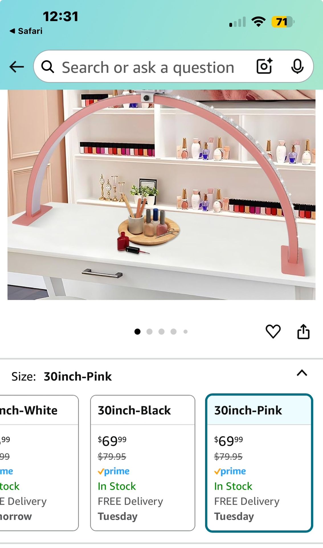 Half-moon Nail Desk Lamp 