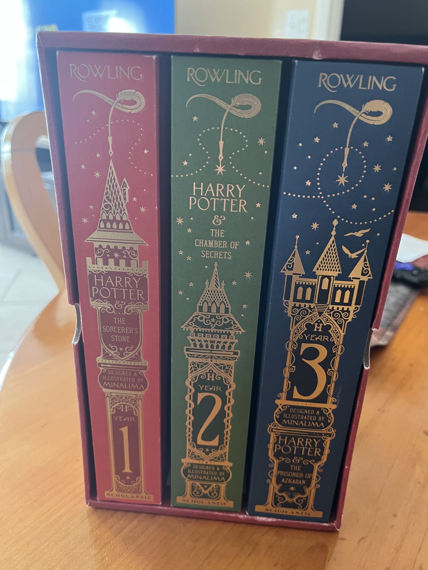 JK Rowling Harry Potter book set years 1-3 minalima edition beautiful