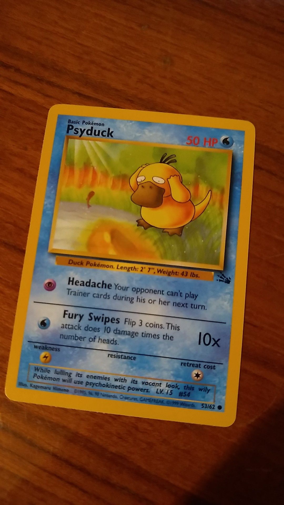 PsyDuck Basic Pokemon 53/62 Great Condition collection