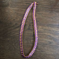 New $15 gold and purple ribbon lei
