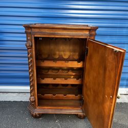 Solid wood, wine rack, or liquor cabinet