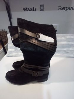 Brand New swade black boots $20.00 knee high. Size. 11 W. WOMEN'S