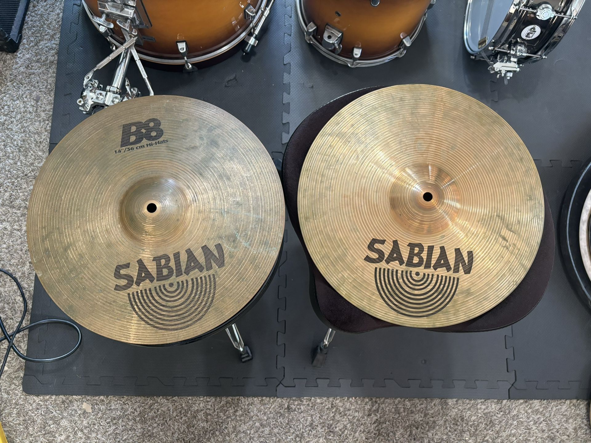 14in Sabian B8 hi-hats