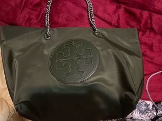 Authentic olive green Tory Burch tote