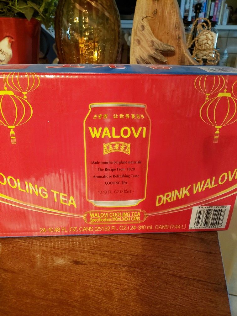 WALOVI Chinese Herbal Tea Wong Lo Kat - Wang Lao Ji Canned Cooling Tea/Liangcha - China's Best (24 Cans/Case, Red)