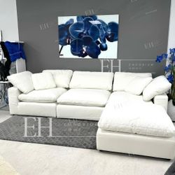 Cloud Sectional Sofa Nixon 132x88 Washable Stain Resistant Pet Friendly NEW FINANCE AVAILABLE 
