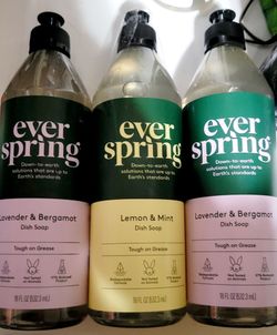 3 Eversprimg Liquid Dish Soap Lavender Bergamot/Lemon Mint (18 fl oz) For $9