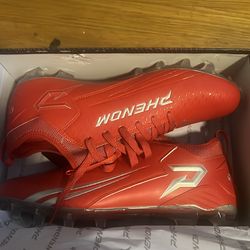 Phenom Elite Quantum Speed 2.0 Football Cleats – Size 12 (Red)