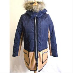 Womens Padded Hooded Zip Up Jacket
