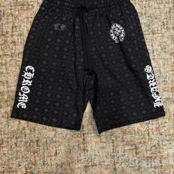 Black Chrome Hearts Cotton Shorts 