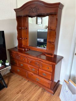 Dresser with mirror