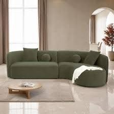 New Chenille Fabric Sleek, Modern Sectional.  112” X 71” X 31”H.  Free Delivery!