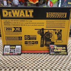 DEWALT 20V MAX XR Cordless Brushless 1 in. SDS Plus L-Shape Rotary Hammer (Tool Only)