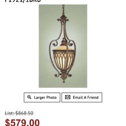 Murray Feiss Stirling Castle 1-Light Chandelier in British Bronze Finish 