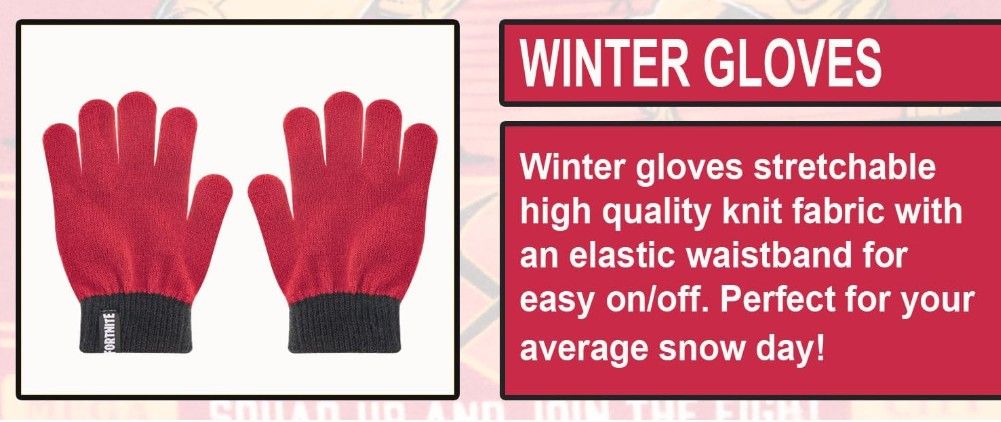 Fortnite Boys Winter Snow Gloves