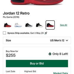 Jordan 12 Retro “flu Game” 