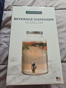 Servappétit 1.5 Gallon Glass Beverage Dispenser