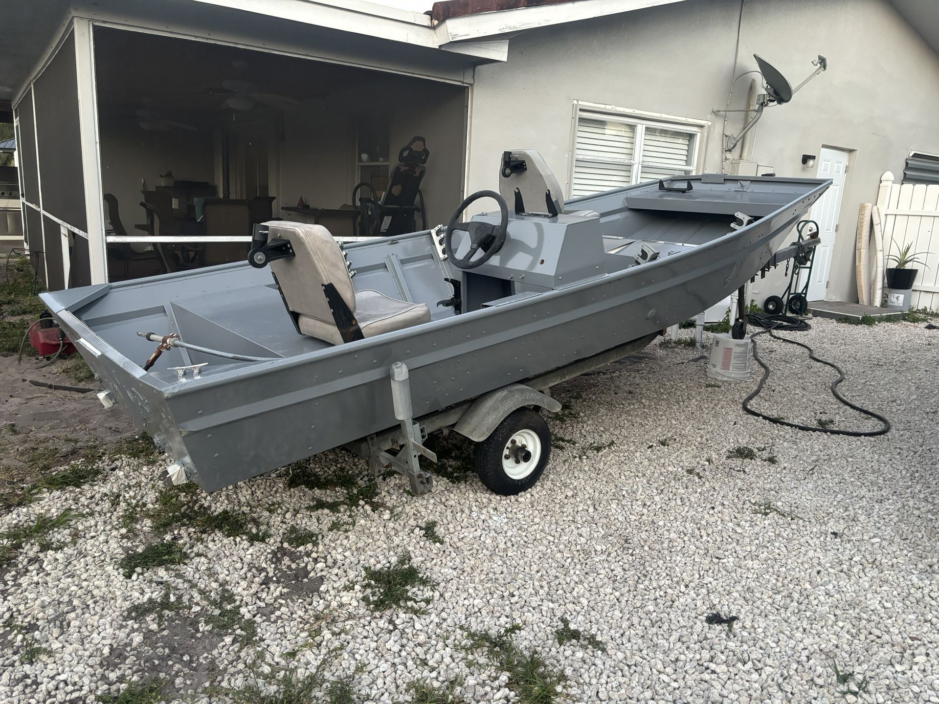 Aluminum Bass Boat With Trailer!! Title In Hand! 