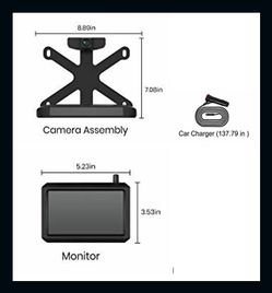 AUTO-VOX wireless solar backup camera system