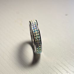 2kt Moissanite .925 Sterling Size 9 Handcrafted Ring 