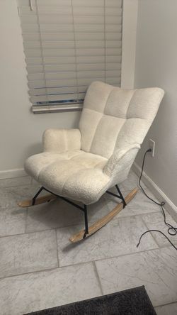 Modern Sherpa Rocking Chair
