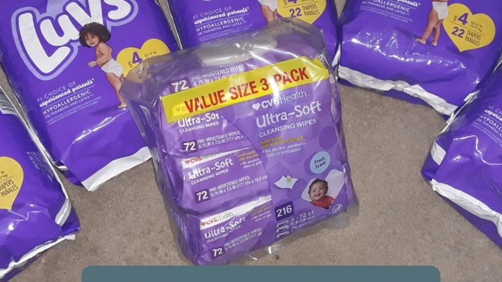 Luvs Diapers & Wipes Package Size 4