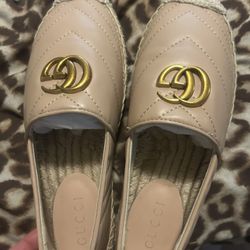 Gucci Leather Espadrille Shoes 6.5