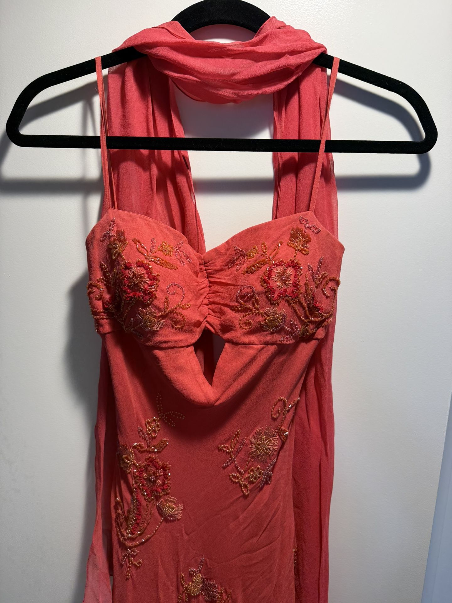 Coral Wedding Guest Dress Gown