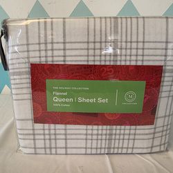 New in Package Martha Stewart Flannel Queen Sheet Set The Holiday Collection