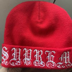 Supreme Old English Rhinestone Beanie