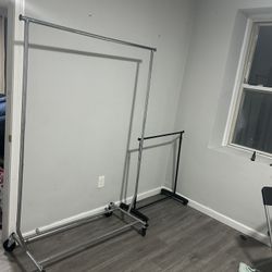 Stainless Steel clothing rack great for all those wonderful outfits will deliver straight to your 60 bucks