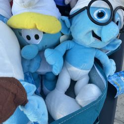 Smurf Plushies. 