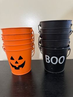 Set of 10 Halloween Tin Pails