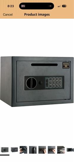 NEW in Box Electronic Safe Deposit Box w/ Digital Keypad & 2 Override Keys