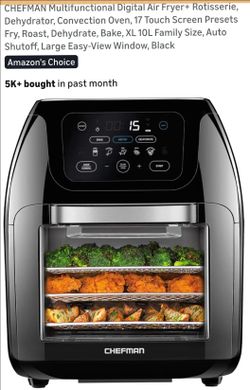 CHEFMAN Multifunctional Digital Air Fryer+ Rotisserie, Dehydrator