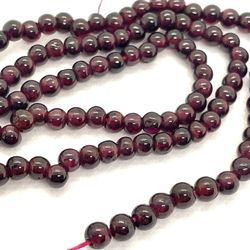 1.5 Strands Of Garnet Beads