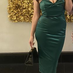 Green Strapless Dress