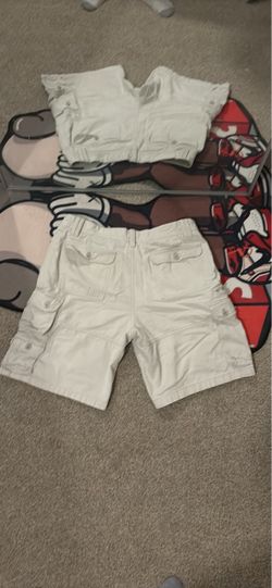 White Cargo Shorts