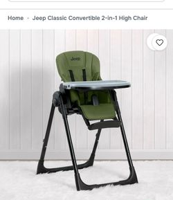 Used jeep high chair in green