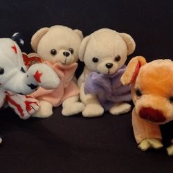TY Beanie Baby Rare Righty 2000 With Tag Errors - TY Pig And 2 Snuggle Beanies 