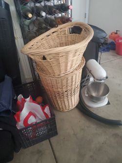Wicker Laundry Basket And Hamper