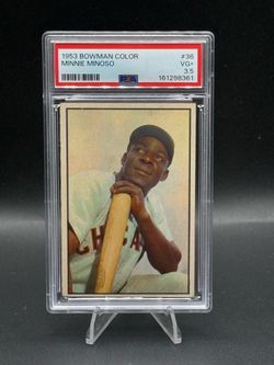 1953 Bowman Color #36 Minnie Minoso PSA VG+ 3.5