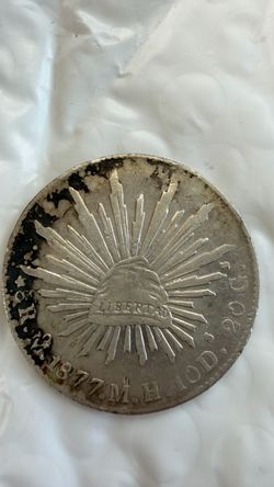 1877 Mexican 8 Reales Silver Coin
