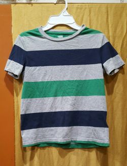 Old navy ( Boys/m(8) green,black,gray stripe t-shirt